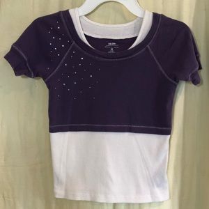 Girls sparkly short sleeved shirt